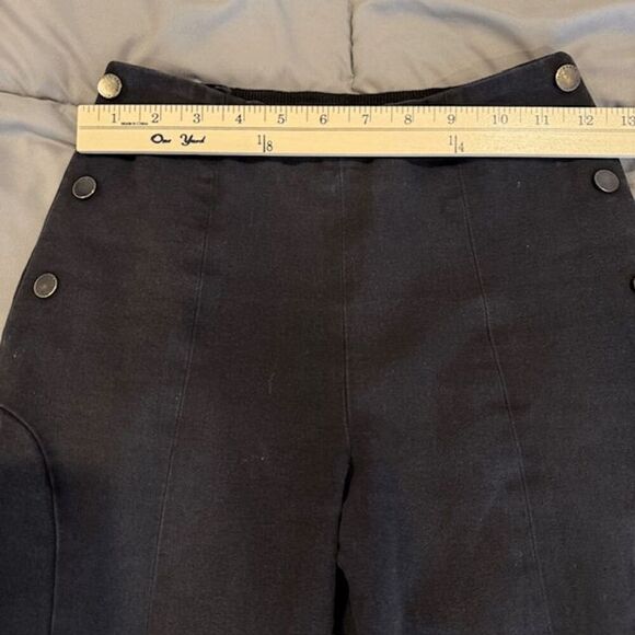 Ted Baker Liroi High Waisted Stretch Trousers Side Button Detail Black Size 0 - Picture 10 of 13